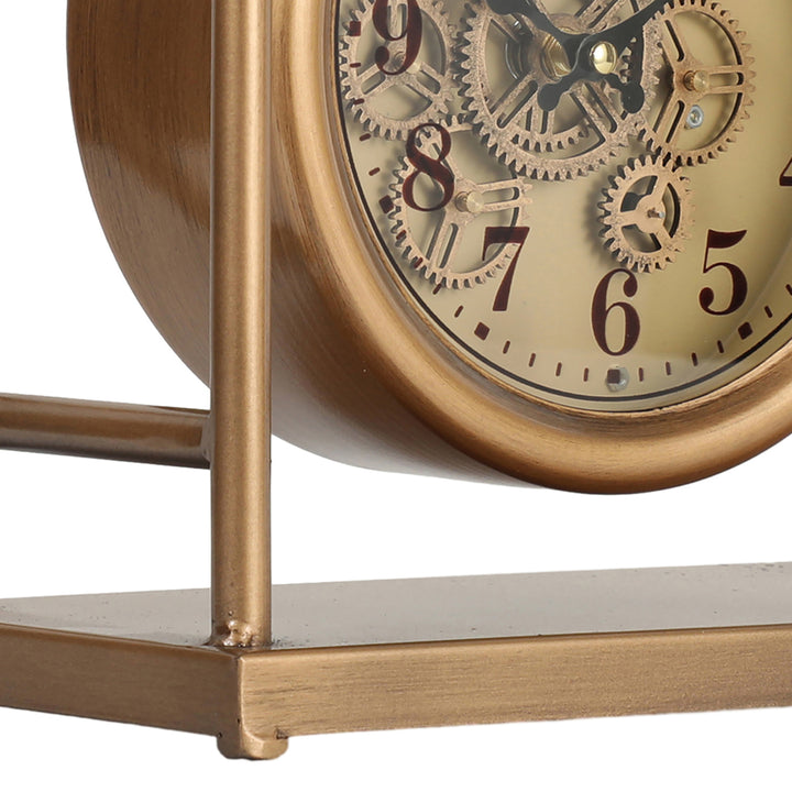 Saint-Étienne Bedside Table Moving Cogs Clock