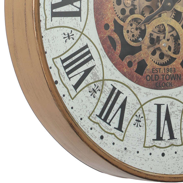 Est 1983 Round Moving Cogs Wall Clock