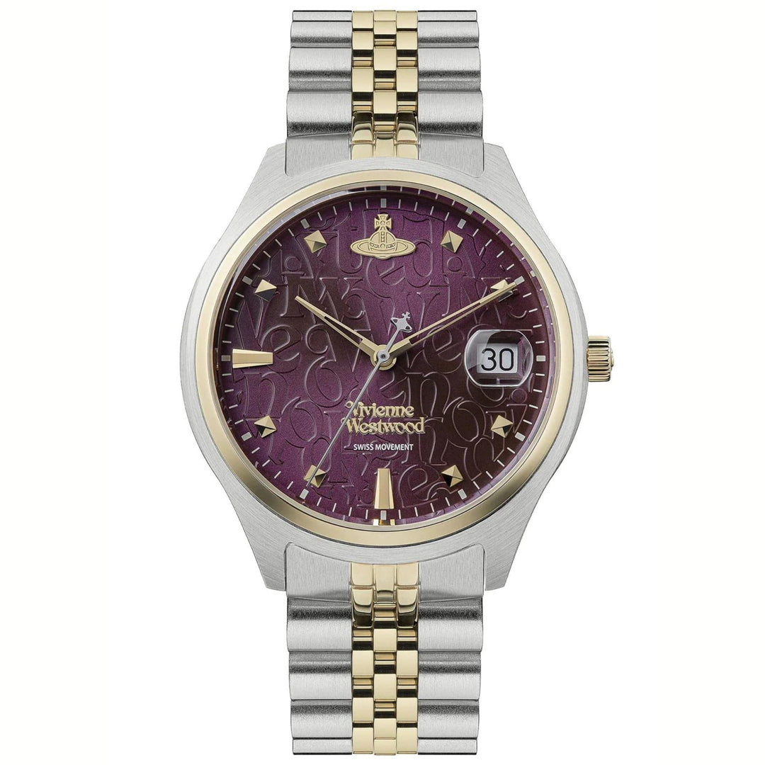 Vivienne Westwood Quartz Watches Vivienne Westwood Camberwell Purple 37mm Two Tone Watch Brand