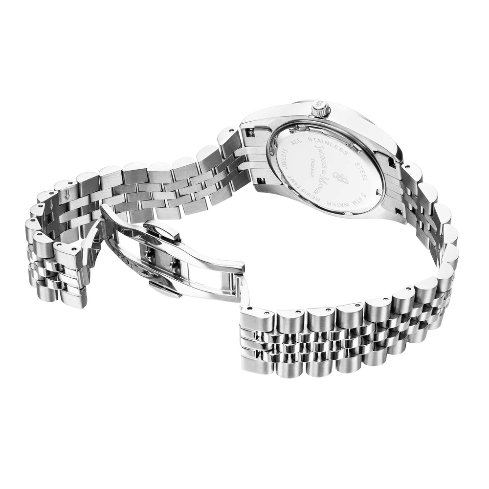 Jacques du Manoir Watch Jacques du Manoir Inspiration Glamour 34mm Women's Stainless Steel Watch Brand